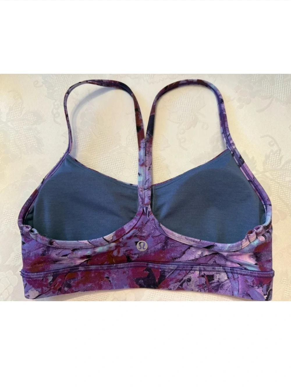 Lululemon purple multicolored sports bra size 4